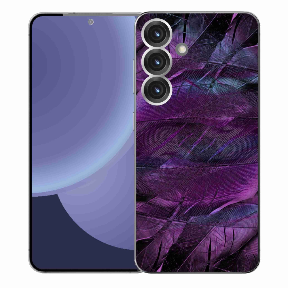 Gél védőhuzat mmCase Samsung Galaxy S25+ - lila tollakhoz