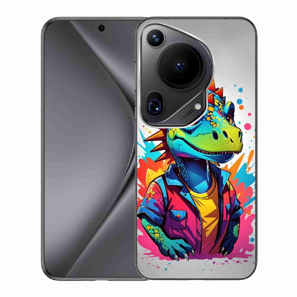 Gél borító mmCase a Huawei Pura 70 Ultra készülékhez - színes dinoszaurusz