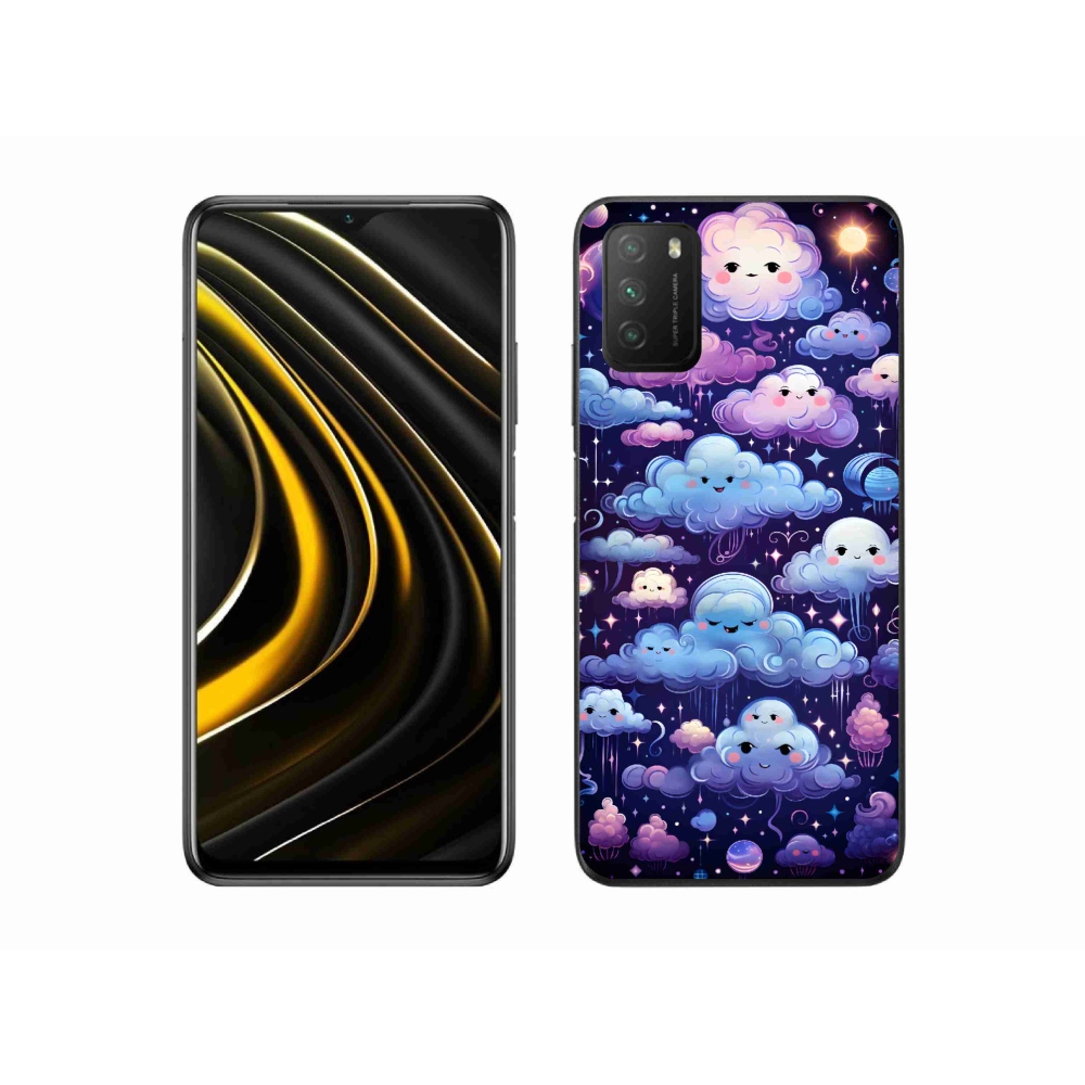 Gél borítás mmCase a Xiaomi Poco M3-hoz - felhők