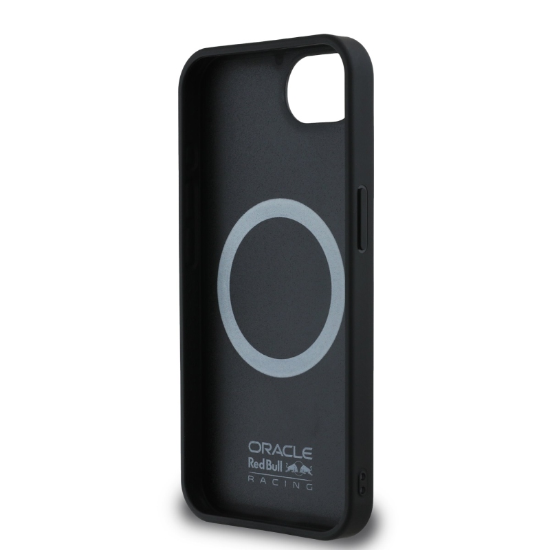 Red Bull Carbon fényes logóval ellátott MagSafe hátlap iPhone 16e készülékhez Fekete