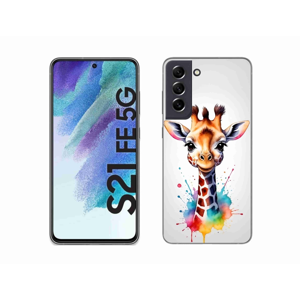 Zselés borítás mmCase Samsung Galaxy S21 FE 5G - zsiráf 1