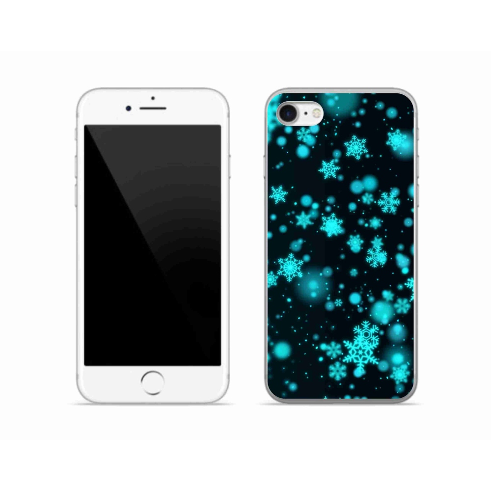 Gél borítás mmCase iPhone SE (2020) - Hópelyhek 1