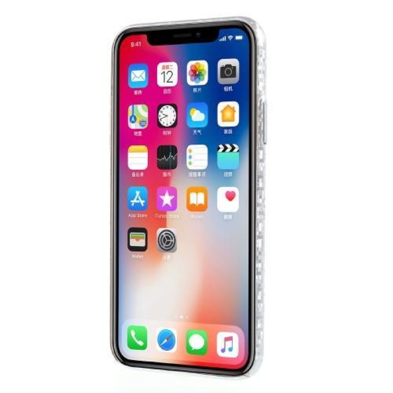 Glamour műanyag tok iPhone X készülékhez - ezüst
