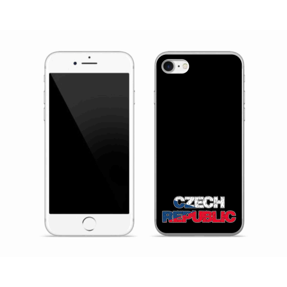 Gél borítás mmCase iPhone SE (2020) - Csehország fekete háttér