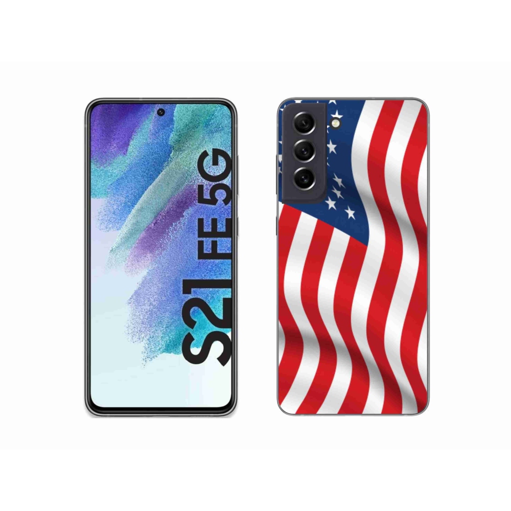 Gél védőhuzat mmCase Samsung Galaxy S21 FE 5G - amerikai zászlóhoz