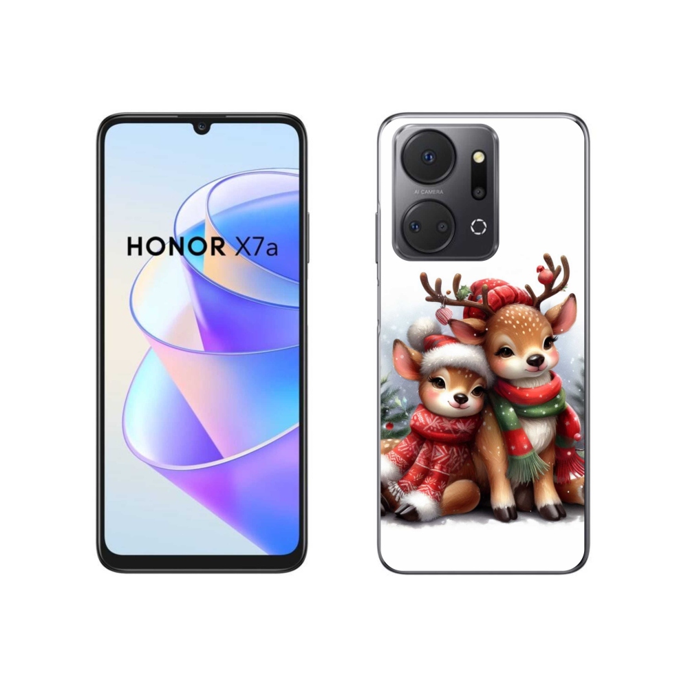 Zselés borítás mmCase a Honor X7a készülékhez - karácsonyi rénszarvas