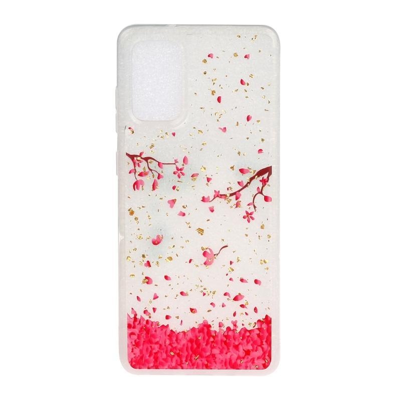 Glitter zselés tok mobil Samsung Galaxy S20 Plus - szirmok