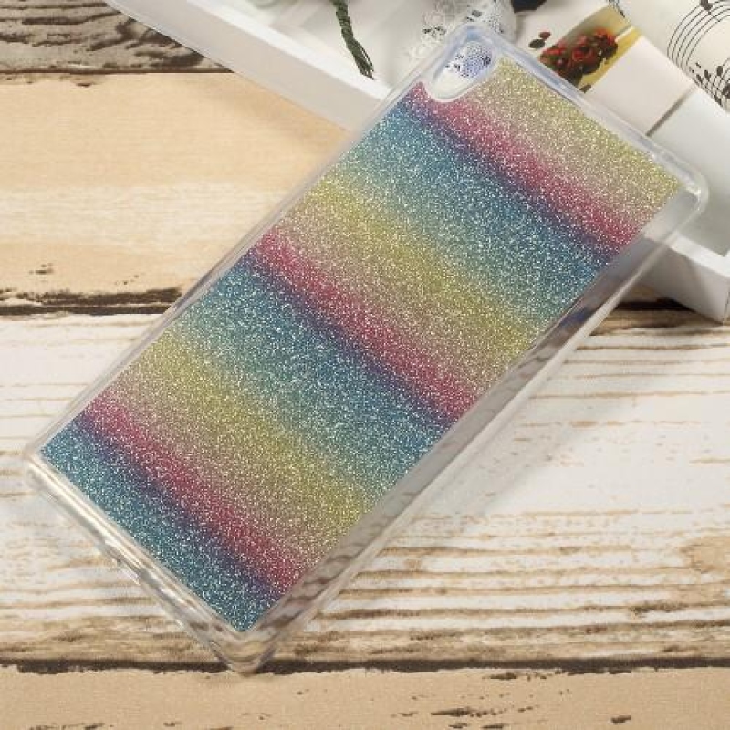 Csillogó zselés tok Sony Xperia XA Ultra készülékhez - csíkok