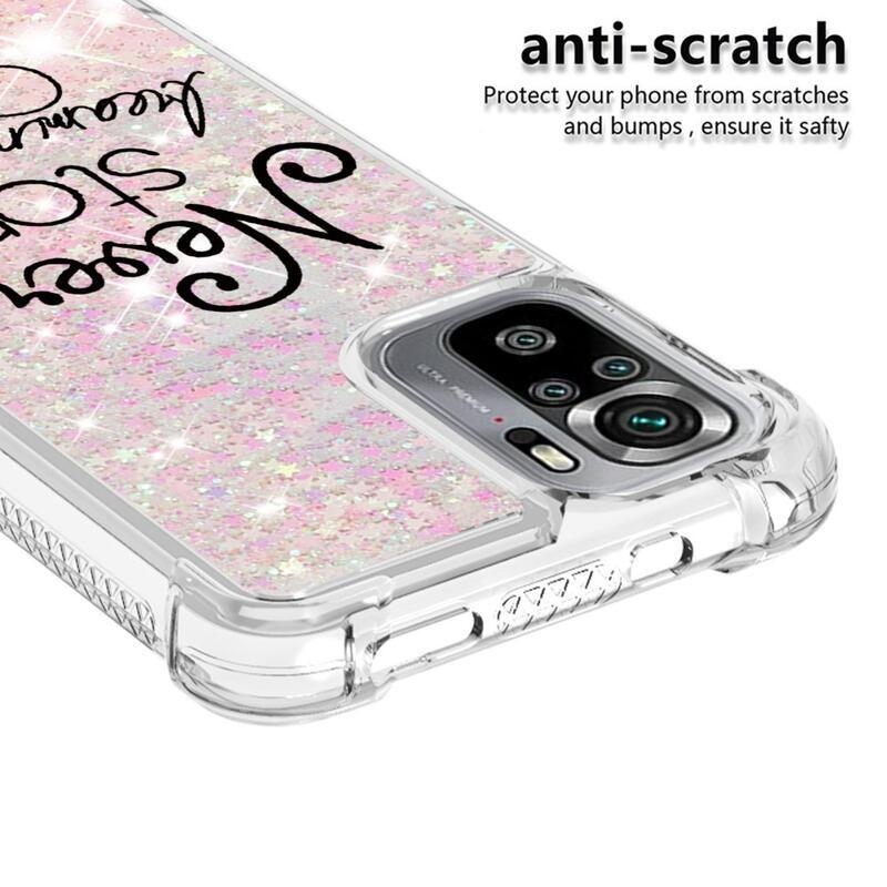 Glitter homokóra zselés tok Xiaomi Redmi Note 10 4G/Redmi Note 10S/Poco M5s - álmodj tovább!