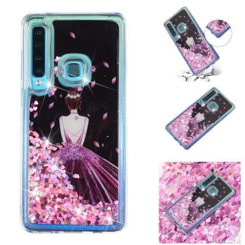 Glitter homokóra zselés tok Samsung Galaxy A9 - gyönyörű lányhoz