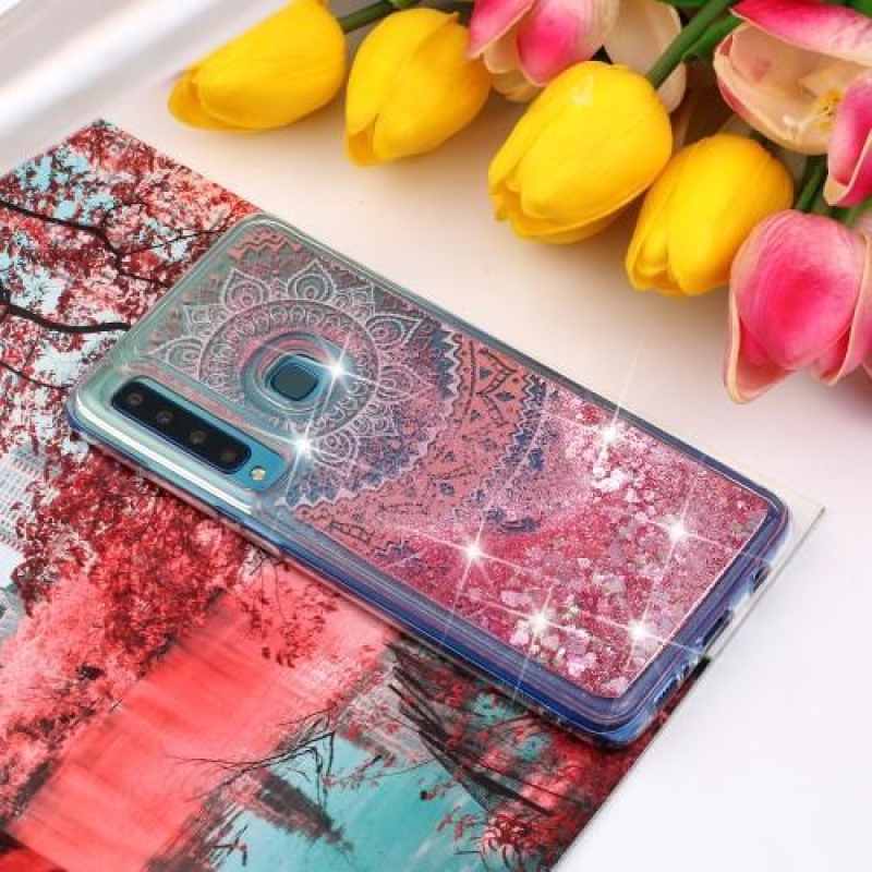 Csillogó homokóra zselés tok Samsung Galaxy A9 - mandala