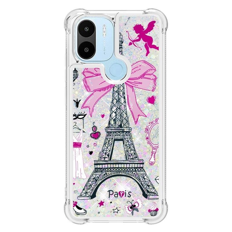 Csillogó homokóra tok Xiaomi Redmi A1+/A2+ - Eiffel-toronyhoz