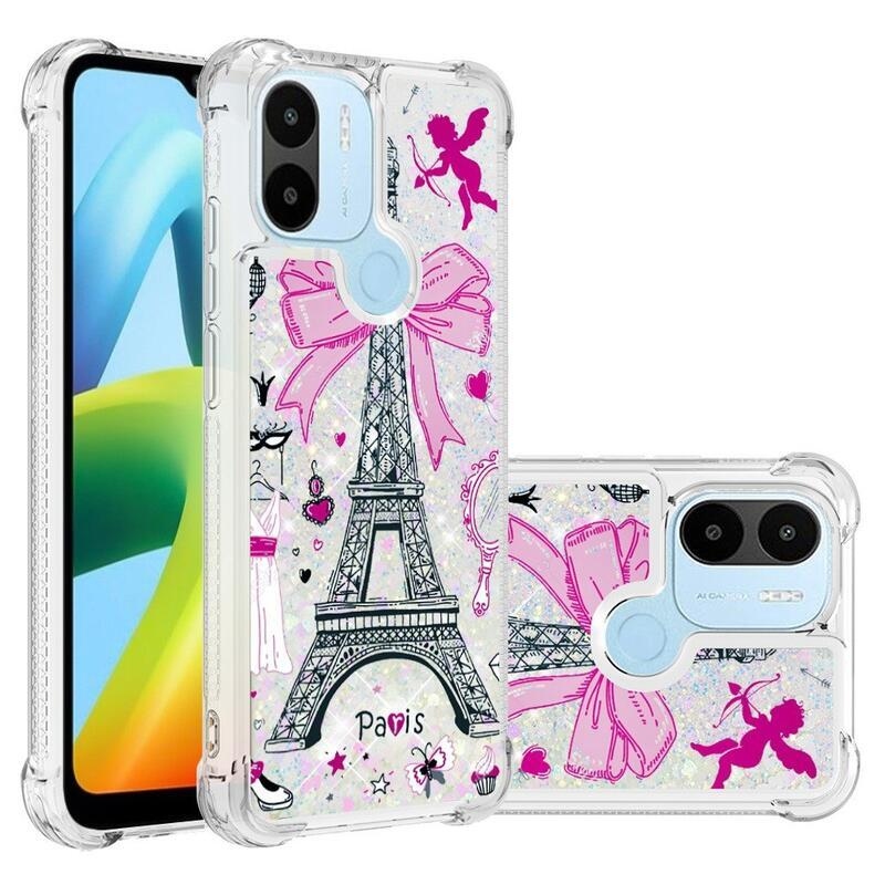 Csillogó homokóra tok Xiaomi Redmi A1+/A2+ - Eiffel-toronyhoz