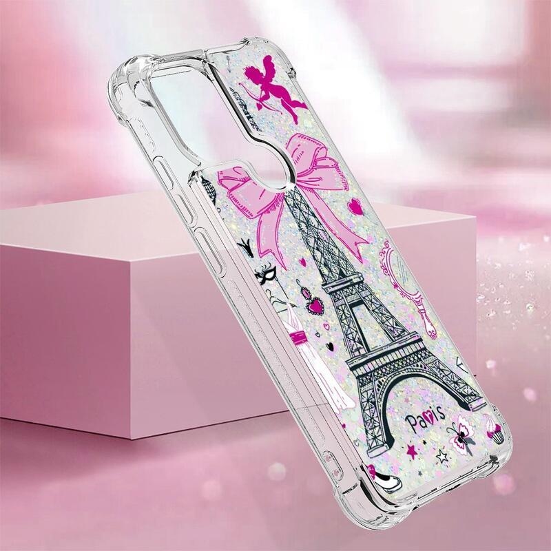 Csillogó homokóra tok Xiaomi Redmi A1+/A2+ - Eiffel-toronyhoz