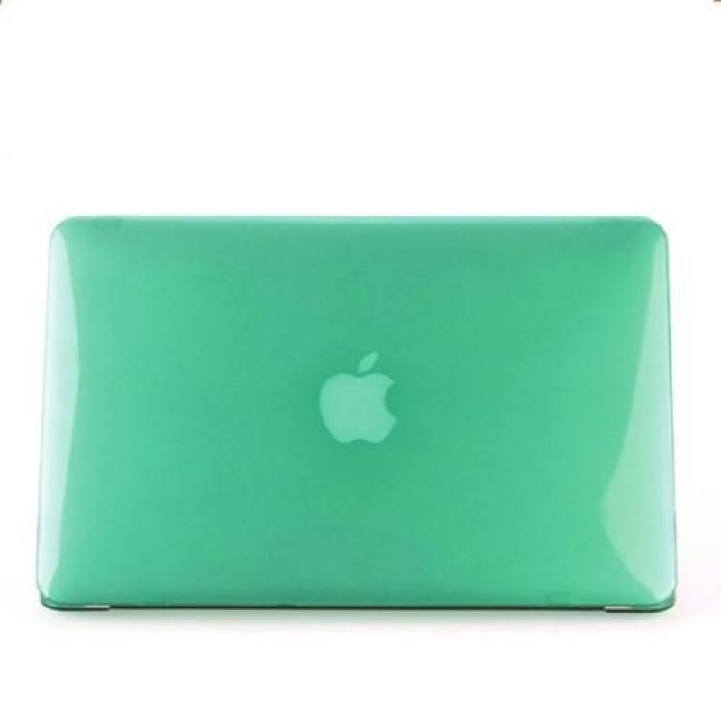 Fényes műanyag tok, porvédő és billentyűzetvédő készlet MacBook Air 13.3 - zöld színben