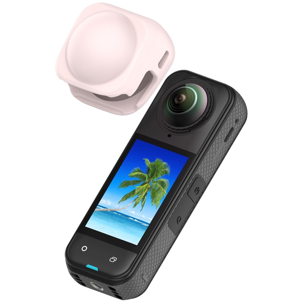 Szilikon lencsevédő Insta360 X5 és X4 készülékekhez - rózsaszín