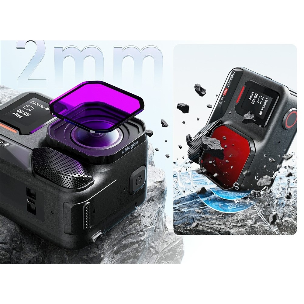 AMAGISN Red búvárszűrő Insta360 Ace Pro 2 kamerához