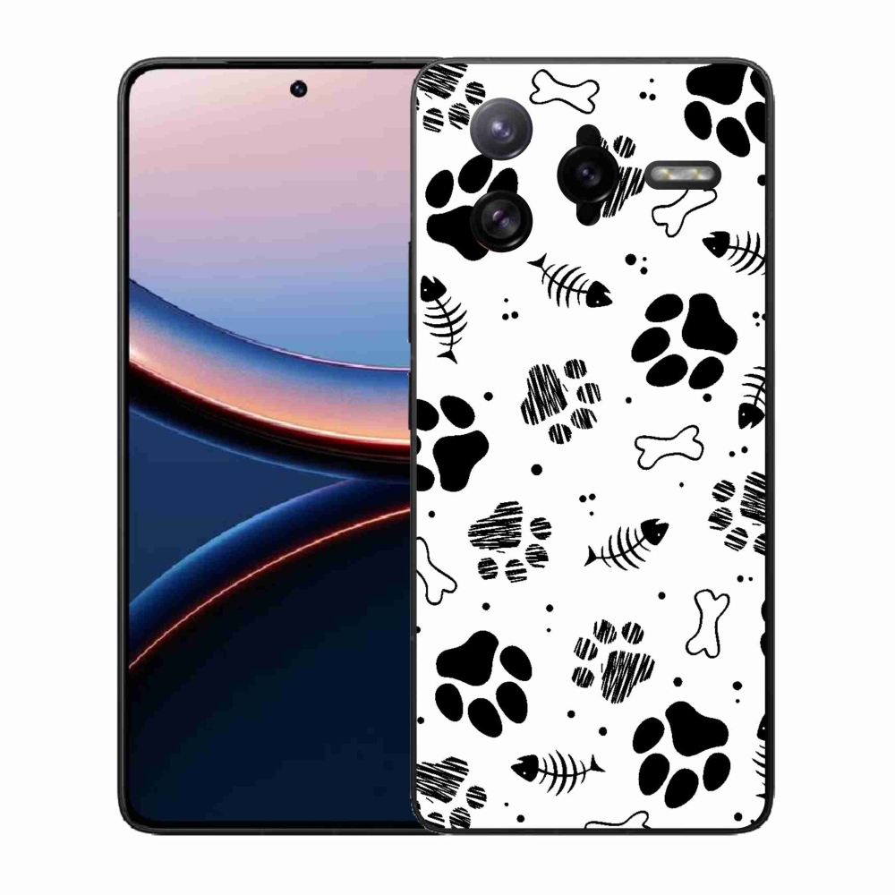 Gél borítás mmCase a Xiaomi Poco F7 Ultra számára - kutyamancsok 1