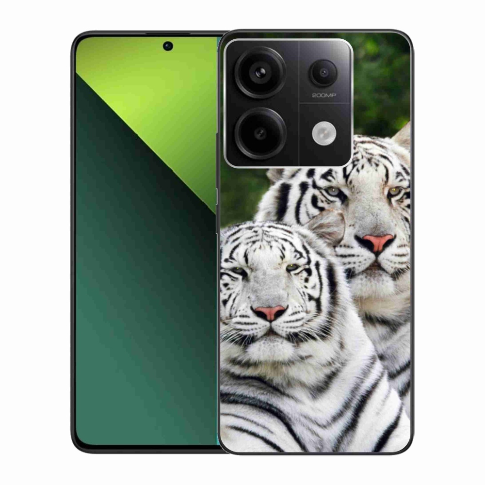 Gél tok mmCase a Xiaomi Redmi Note 13 Pro 5G/Poco X6 5G számára - fehér tigrisek