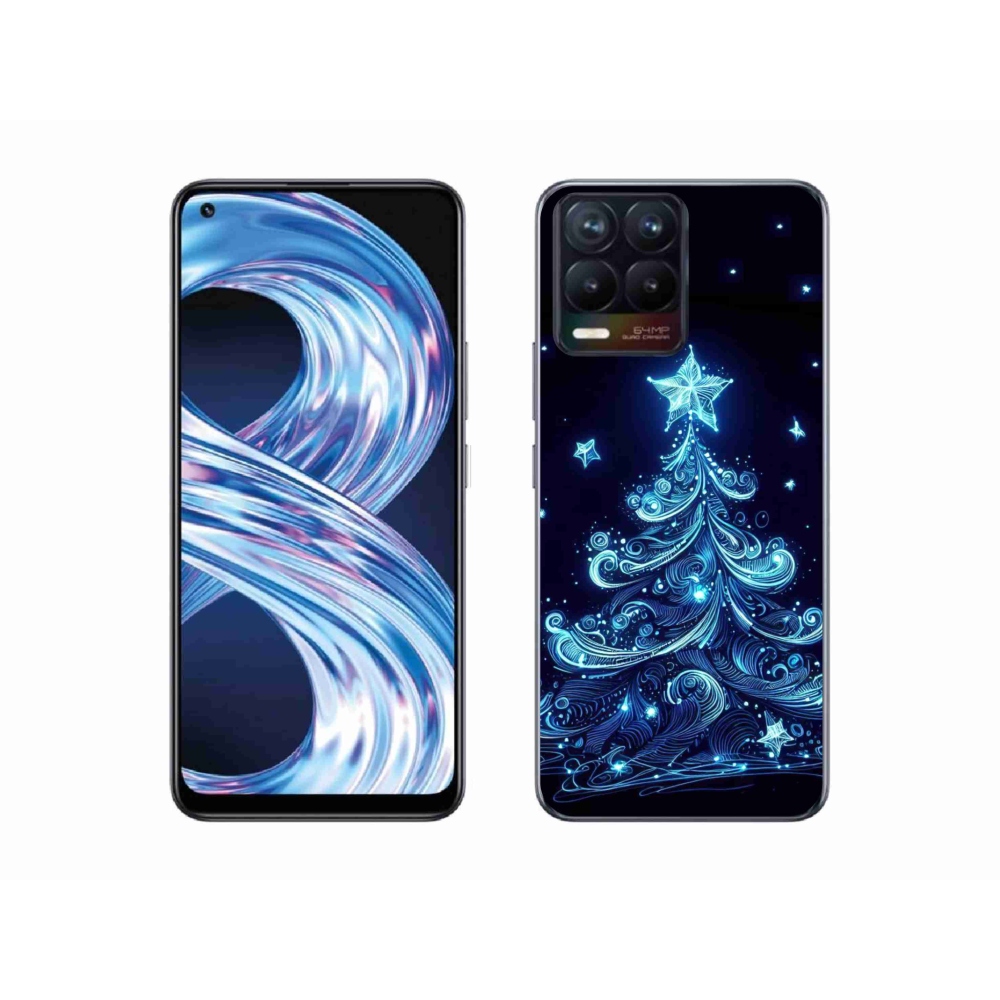 Gél borítás mmCase a Realme 8 4G-n - neon karácsonyfa 4