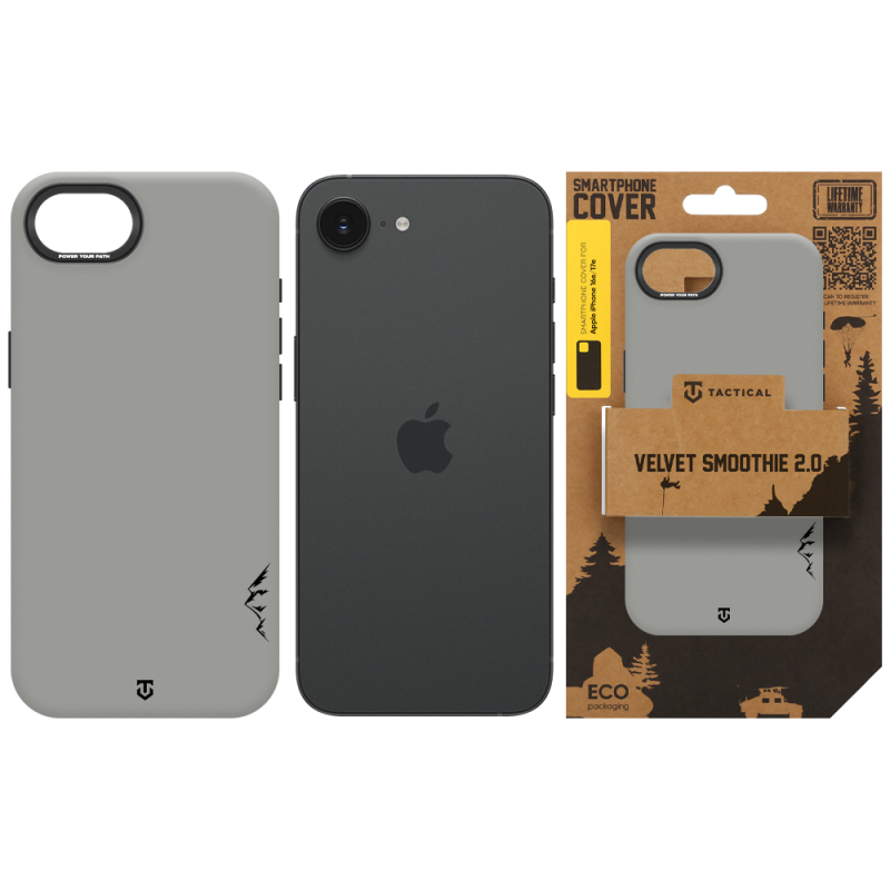 Tactical MagForce Velvet Smoothie 2.0 tok az Apple iPhone 16e/17e-hez, „Foggy” színben