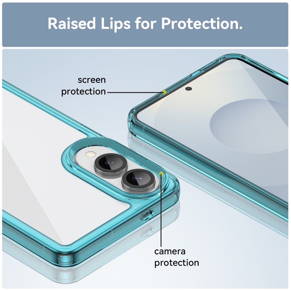 Gél tok kemény hátlappal Samsung Galaxy S25 Edge készülékhez - világoskék