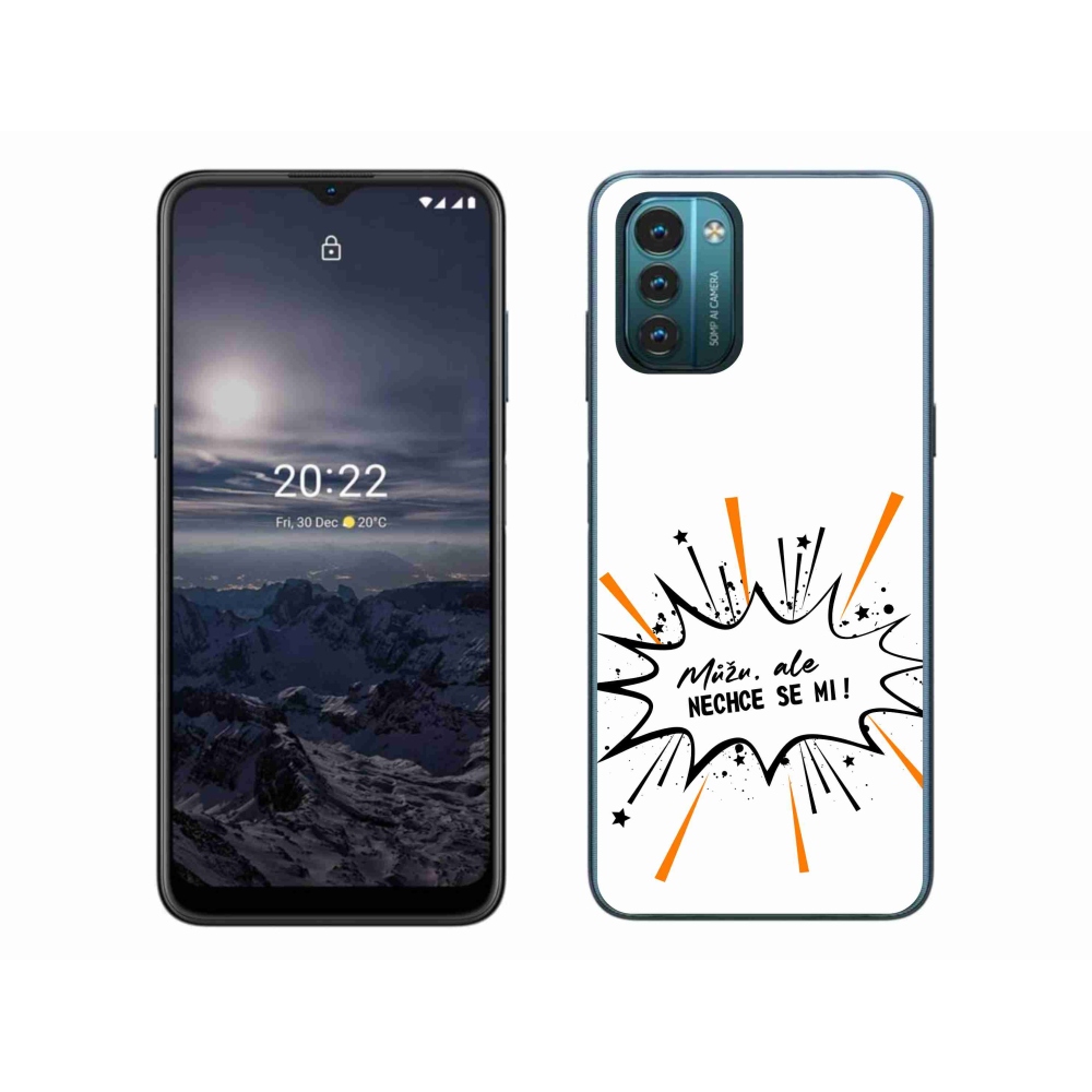 Zselés borító mmCase a Nokia G11/G21 készülékhez - vicces szöveg 11 fehér háttér