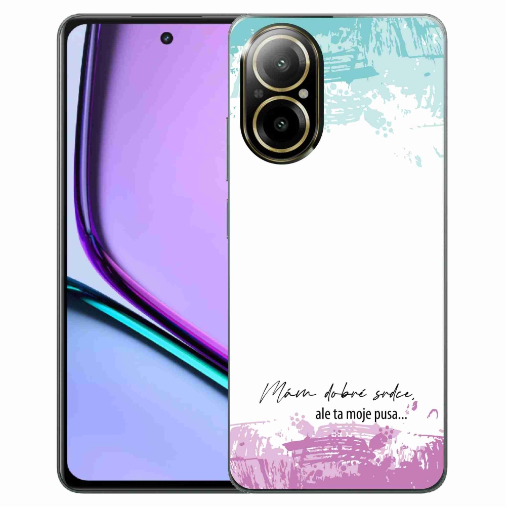 Gél borító mmCase a Realme C67 készülékhez - vicces szöveg 3 fehér háttér