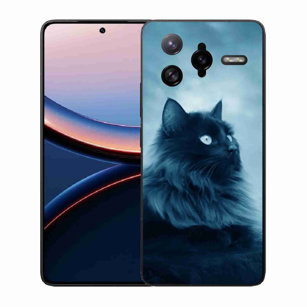 Gél borítás mmCase a Xiaomi Poco F7 Ultra számára - fekete macska 1
