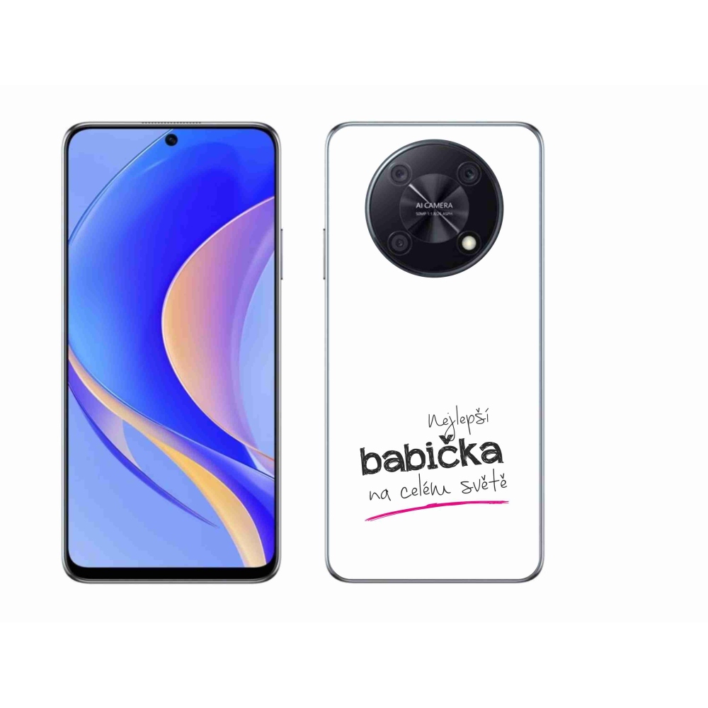 Gél borító mmCase a Huawei Nova Y90 - a legjobb nagymama 4 fehér háttérrel
