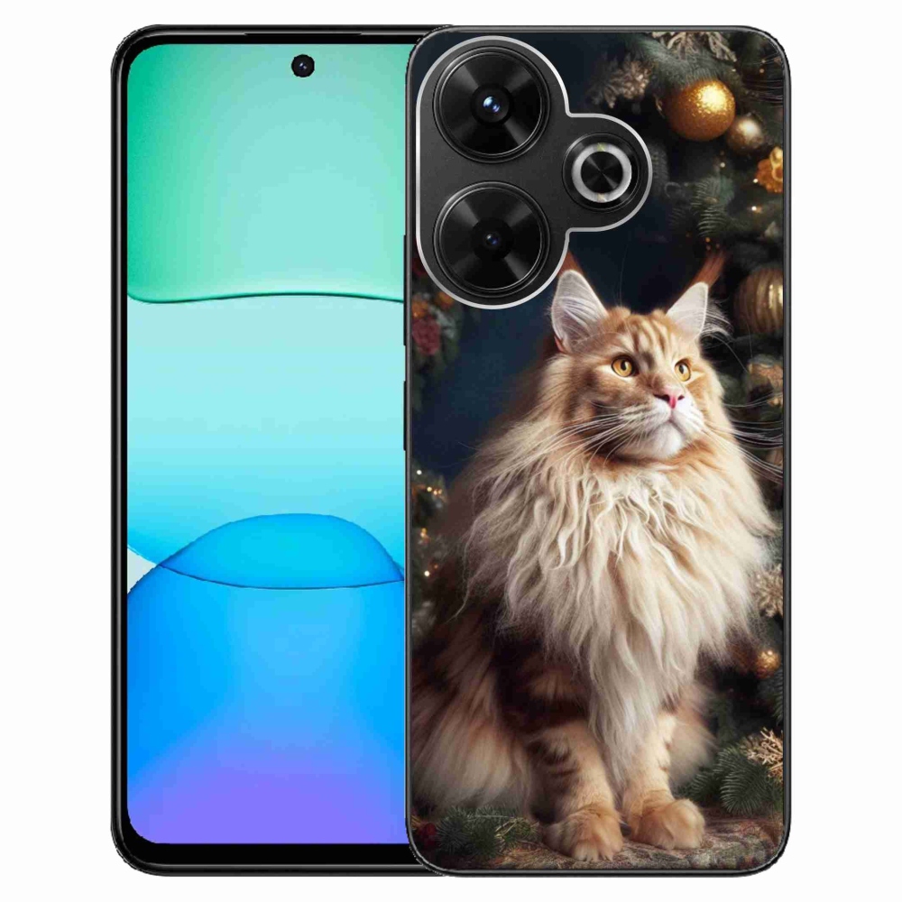 Gél borítás mmCase a Xiaomi Redmi 13 4G/Poco M6 4G - macska a fánál