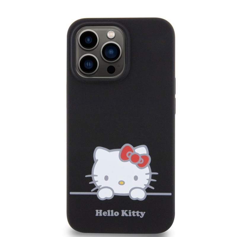 Hello Kitty Liquid Silicone Daydreaming Logo hátlap iPhone 13 Pro Fekete