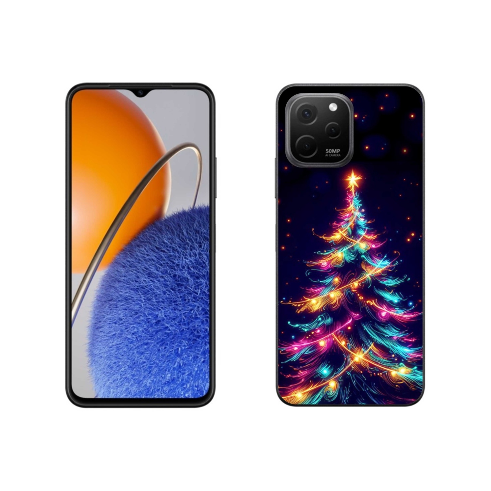 Gél borítás mmCase a Huawei Nova Y61 készülékhez - neon karácsonyfa