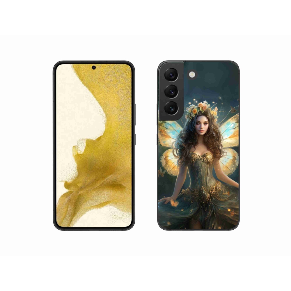 Gél borítás mmCase Samsung Galaxy S22 5G - pillangó nőhöz