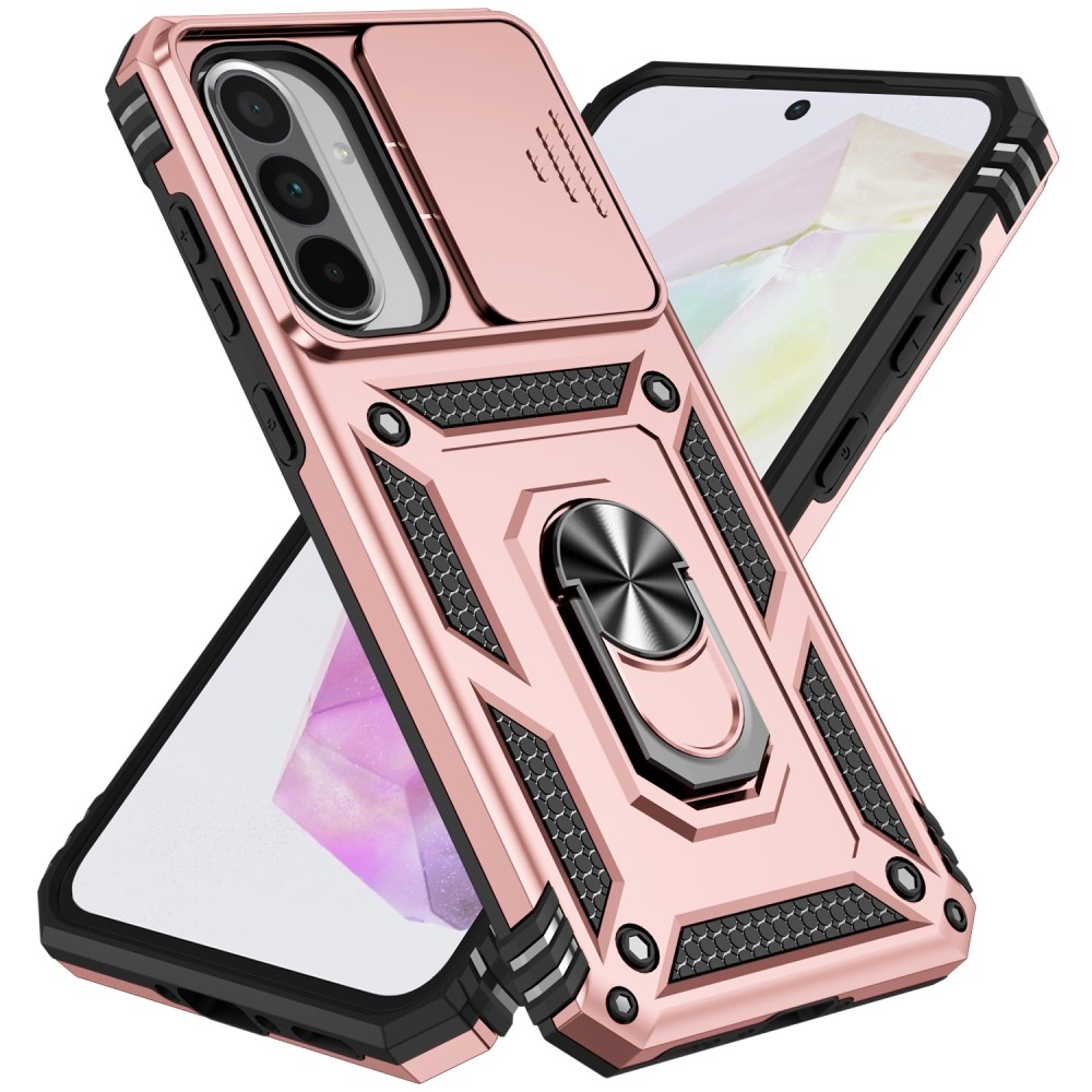 Gyűrűálló borítás Samsung Galaxy A36 5G készülékhez - rózsa arany