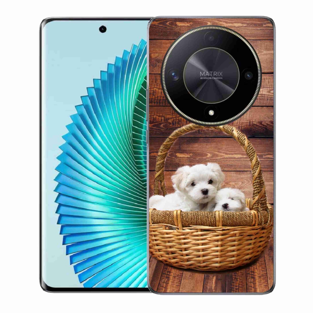 Gél borítás mmCase a Honor Magic 6 Lite 5G számára - kölyökkutyák