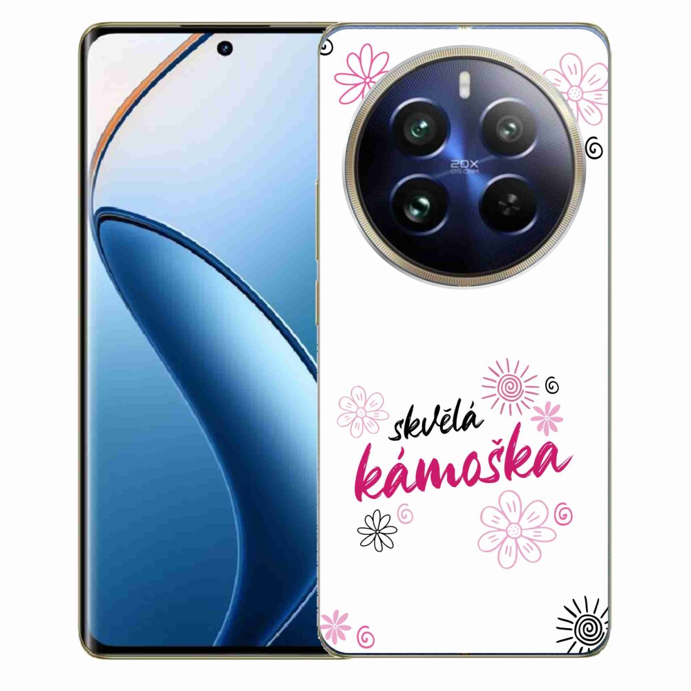 Gél borítás mmCase a Realme 12 Pro 5G/12 Pro+ 5G - nagyszerű pár fehér háttérrel