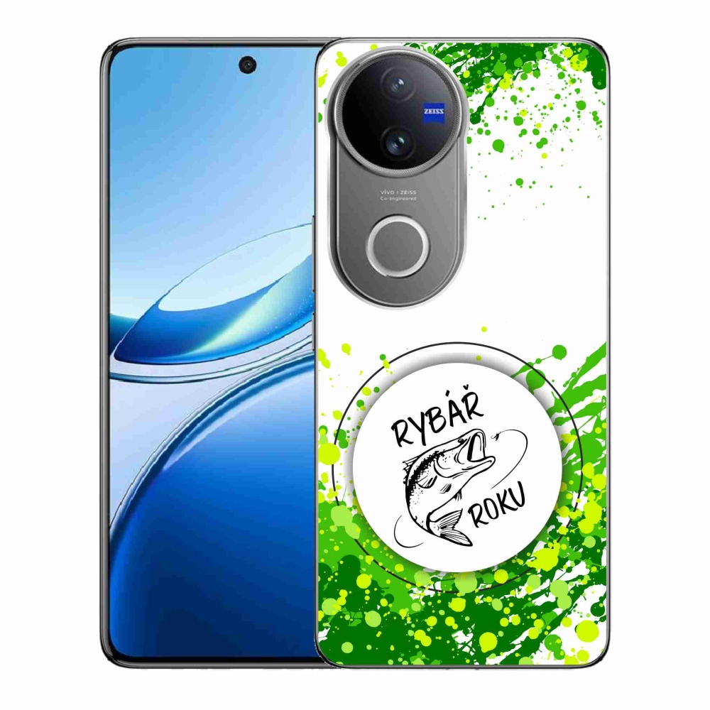 Gél borító mmCase a Vivo V50 5G-n - az év horgásza fehér háttérrel