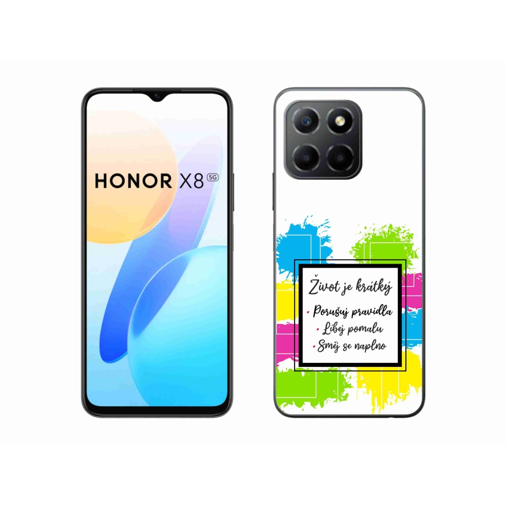Gél borítás mmCase a Honor X8 5G/Honor 70 Lite 5G készülékhez - Idézet 5 fehér háttér