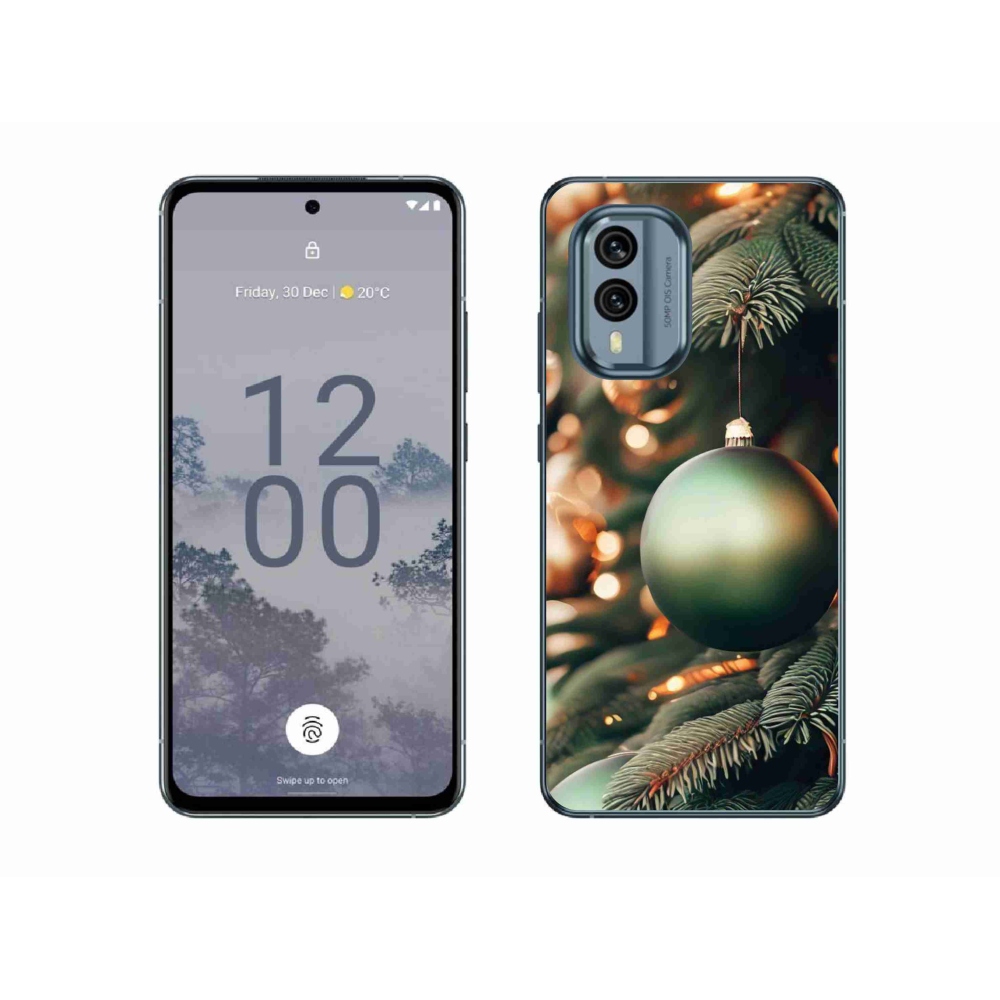Zselés borítás mmCase a Nokia X30 5G készülékhez - karácsonyi dekorációk 1