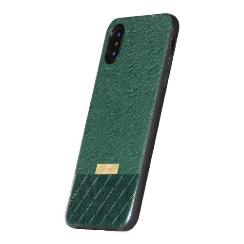 Gogo zselés tok PU bőr hátlappal iPhone X készülékhez - zöld