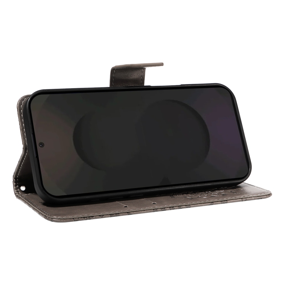 Napraforgó könyv tok Samsung Galaxy S25 FE készülékhez - szürke