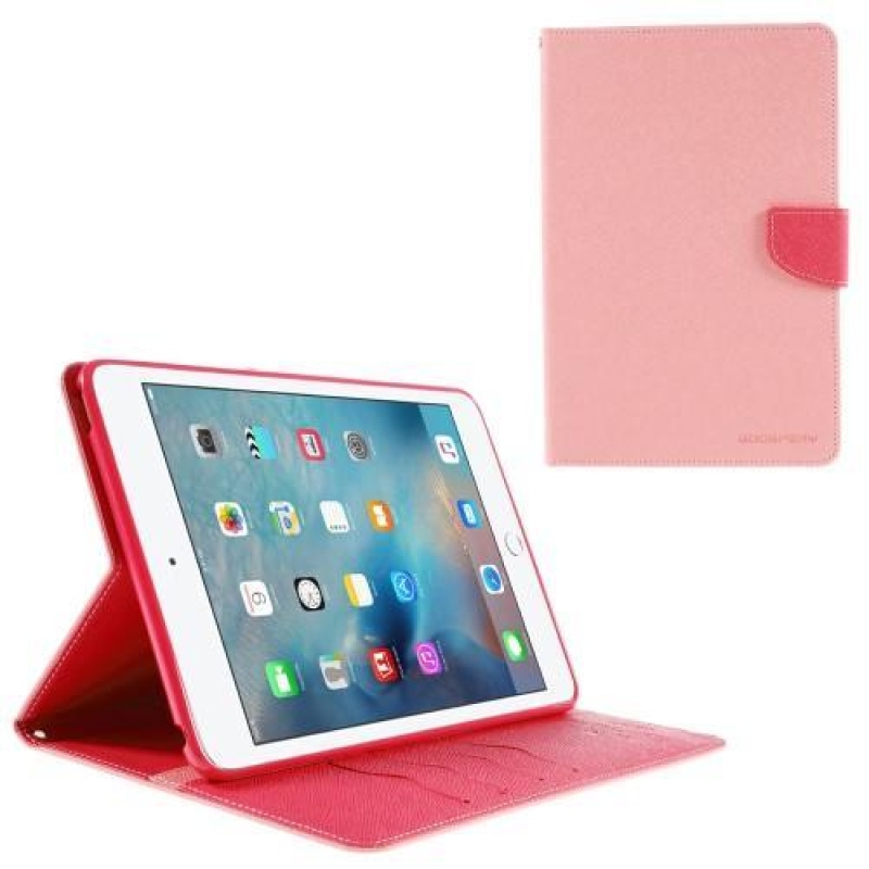 Goos PU bőr tok iPad mini 4 készülékhez - rózsaszín