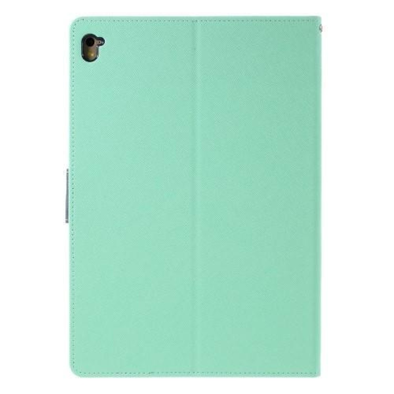 Goos felpattintható PU bőr tok állvány funkcióval Pro 9.7 - cián színű