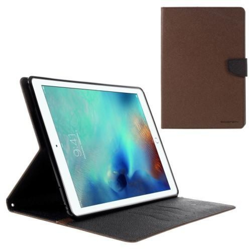 Goos felpattintható PU bőr tok állvány funkcióval Pro 9.7-hez - barna