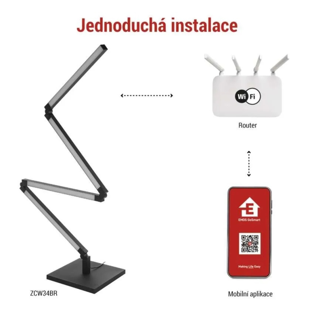 GoSmart LED állólámpa 175 cm, meleg fehér / RGBIC WiFi - fekete