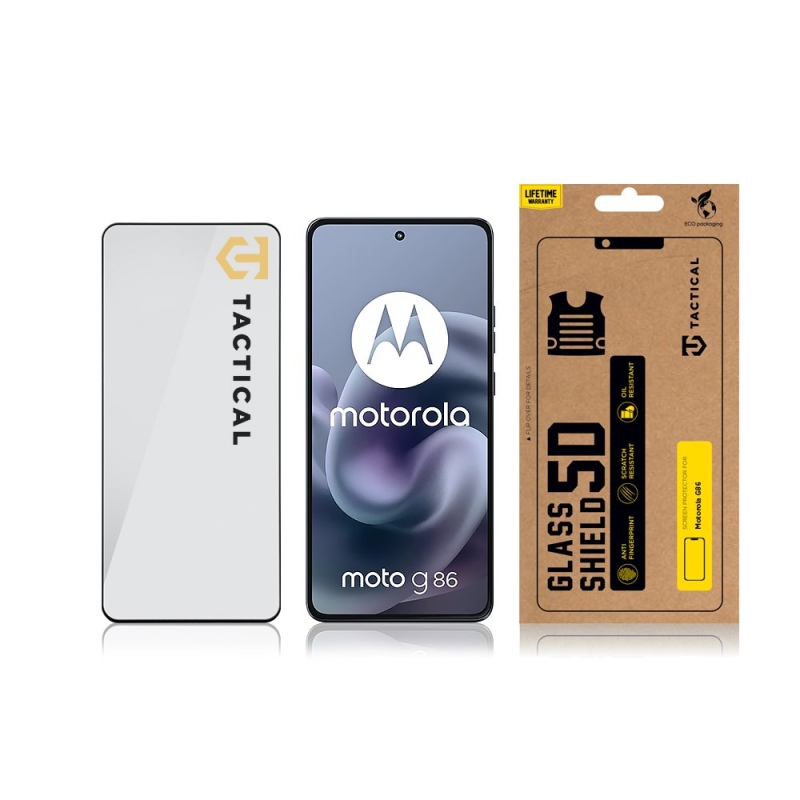 Tactical Glass Shield 5D üveg a Motorola G86 fekete készülékhez