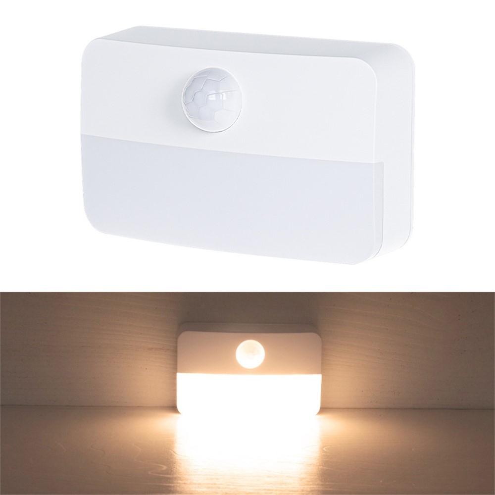 Beltéri, elemes LED lámpa mozgásérzékelővel – meleg fehér