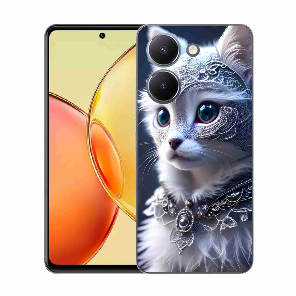 Zselés borítás mmCase a Vivo Y36-hoz - fehér macska