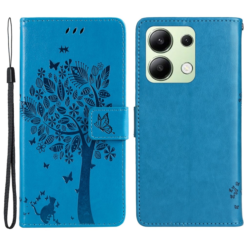 Fák könyv tok Xiaomi Redmi Note 13-hoz - kék
